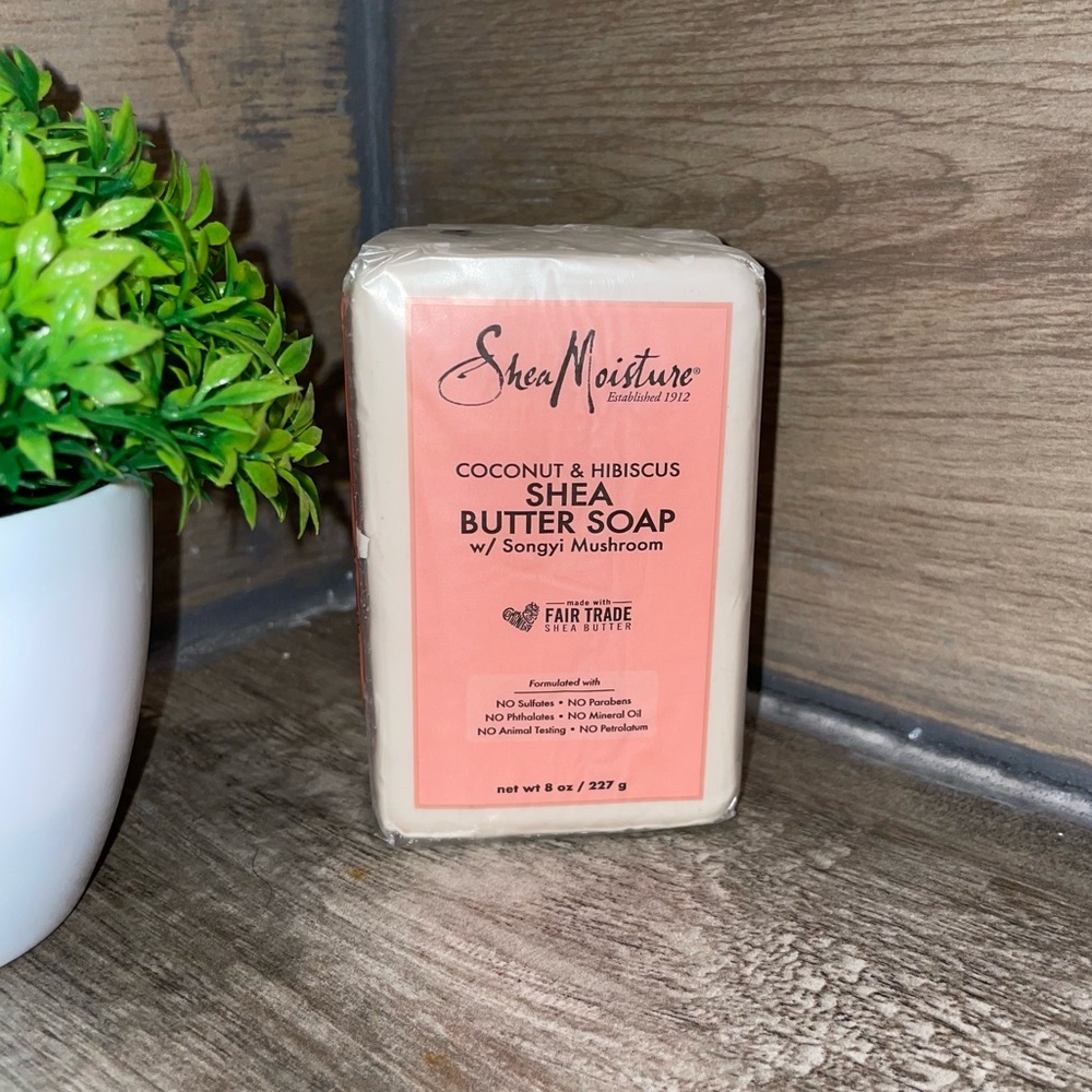 SheaMoisture's Coconut and Hibiscus Shea Butter bar soap cleanses, moisturizes